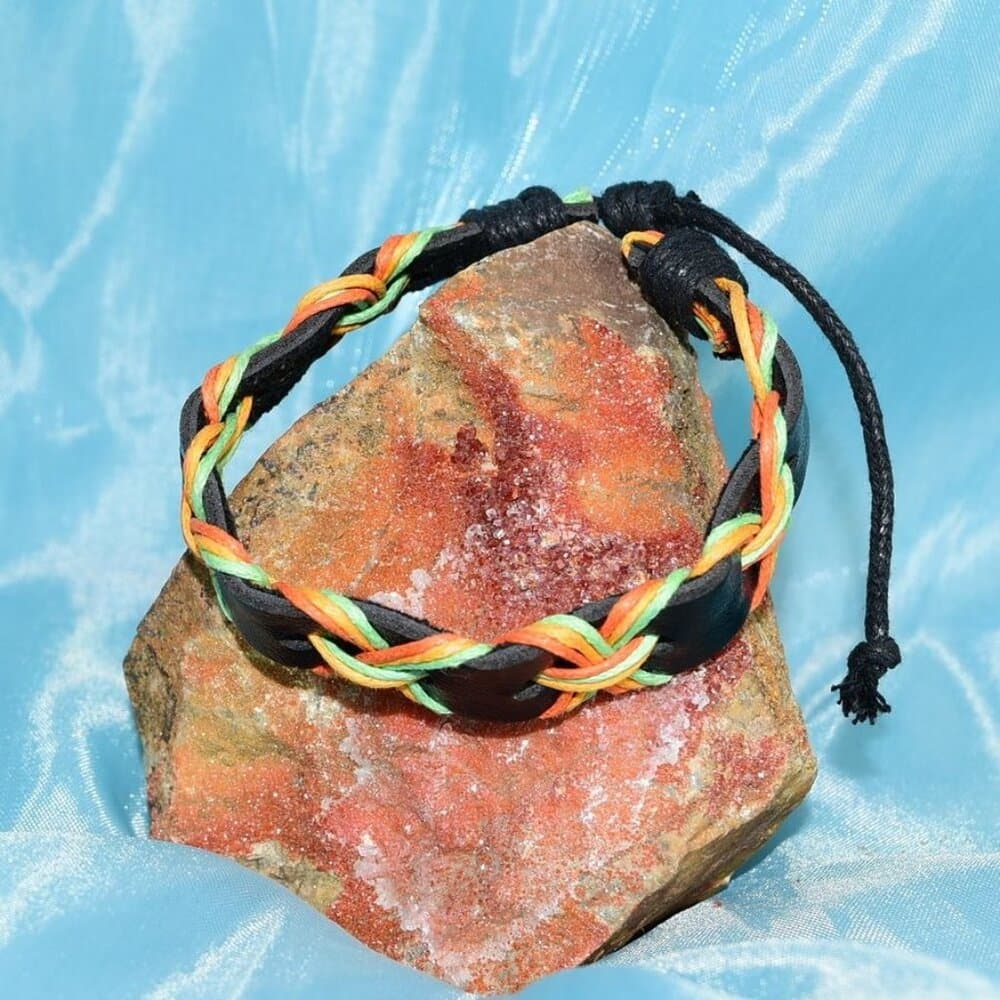 Kelly Crossover Bohemian Sliding Wax Tie Leather Bracelet Gift Packaged - Thumbnail 2