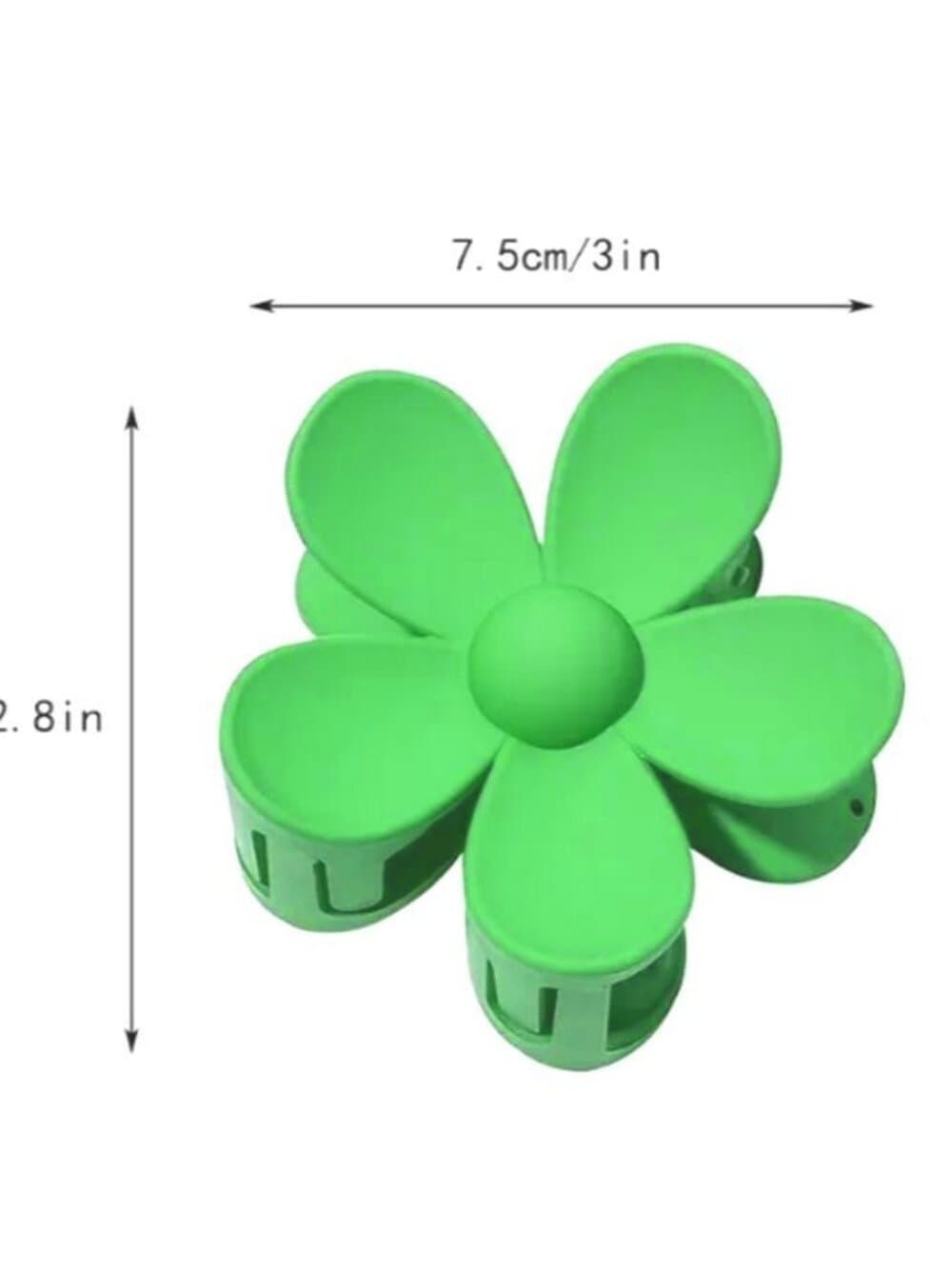 Helena Floral Hair Claw Clip Flower Accessory Set Blue Green Gift Packaged - Thumbnail 5
