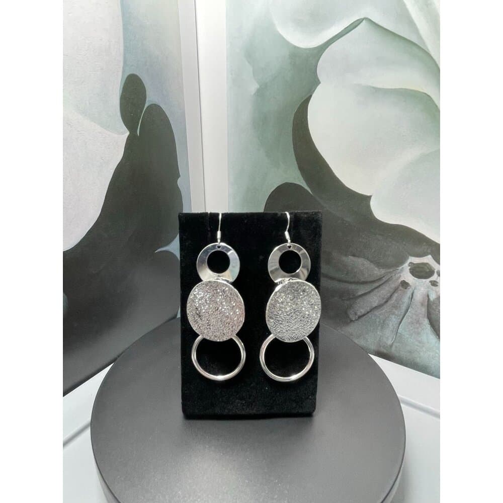 Izabella Shay Layered Drop Rings Sterling Silver Earrings Gift Packaged - Thumbnail 7