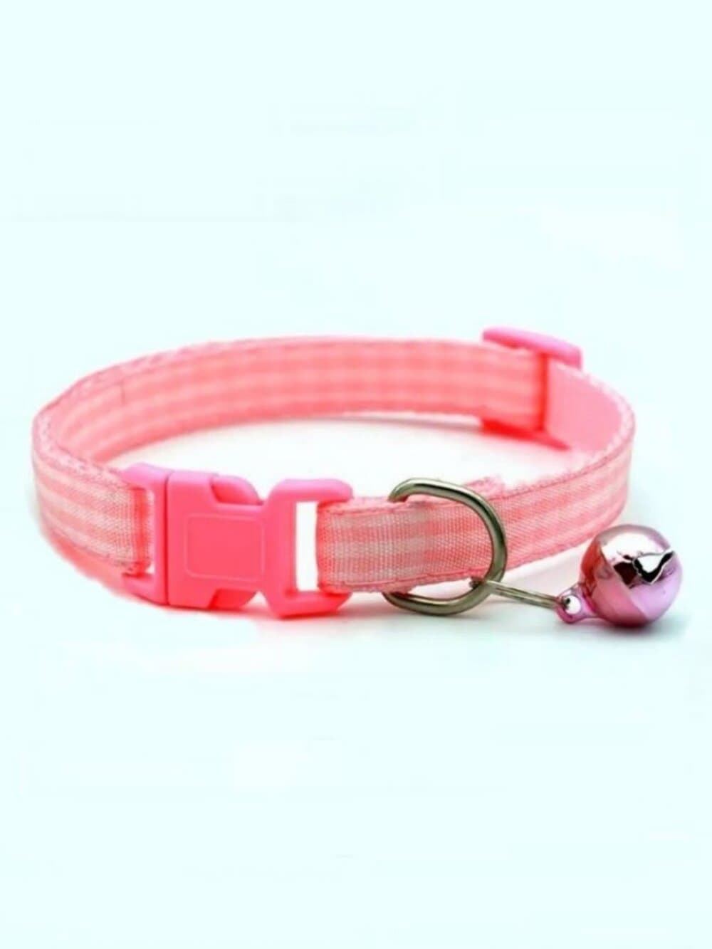 Jamie Jase Pink Gingham Plaid Bell Accented Cat Collar with Toys Gift Package - Thumbnail 3