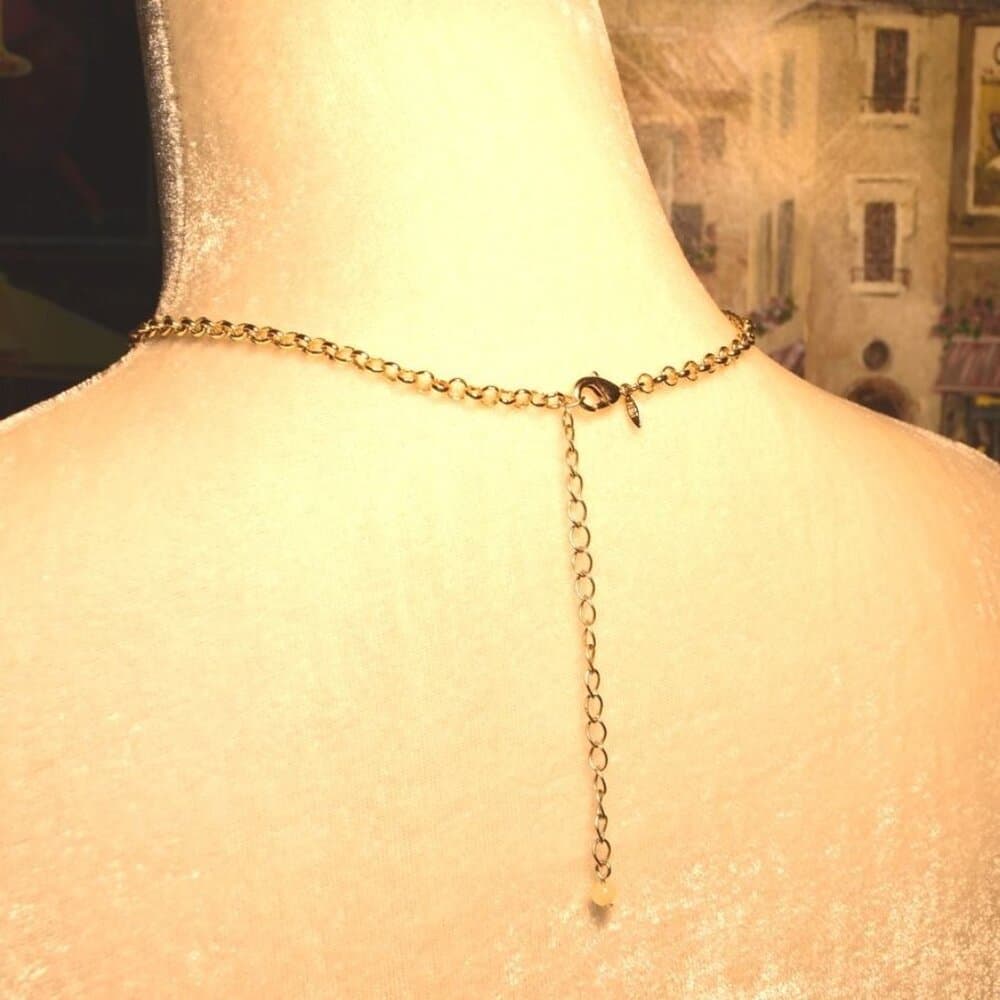 Gold Pink Cream Layered Bauble Necklace Caroline C Estate Collection Piece - Thumbnail 3