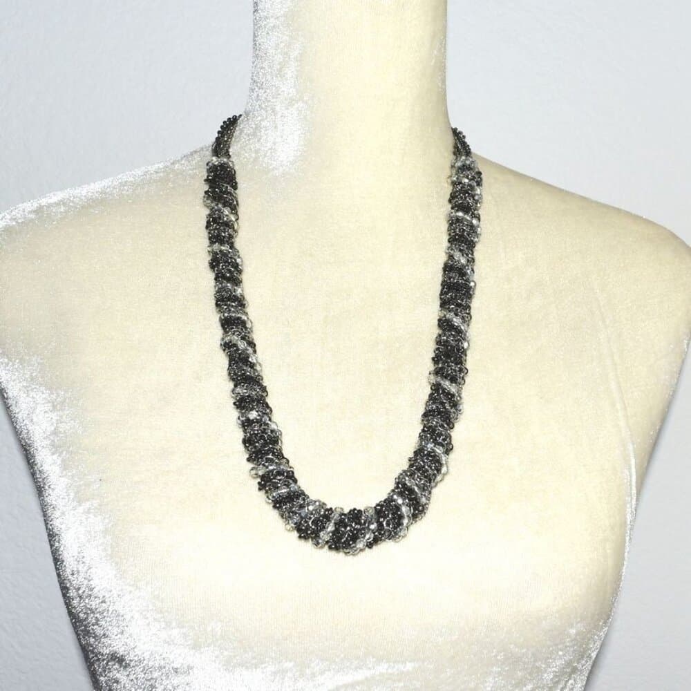 Hand Crafted Heavy Guage Multi Chain Wrap Necklace Caroline C Estate Collection - Thumbnail 2