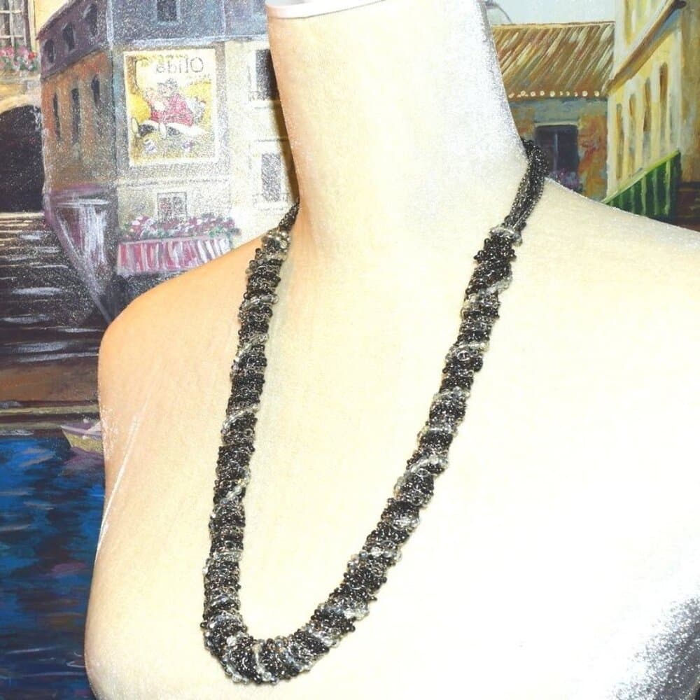 Hand Crafted Heavy Guage Multi Chain Wrap Necklace Caroline C Estate Collection - Thumbnail 5