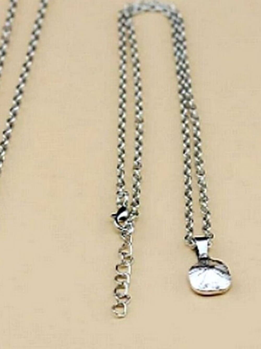 Jemma Topaz Blue Color Square Crystal Pendant Necklace Gift Packaged - Thumbnail 3