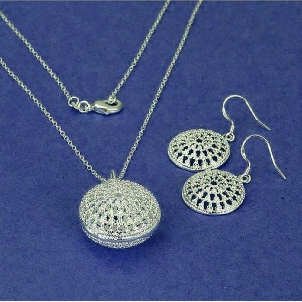 Jacqueline Medallion Sterling Silver Dangle Earrings Gift Packaged - Thumbnail 4