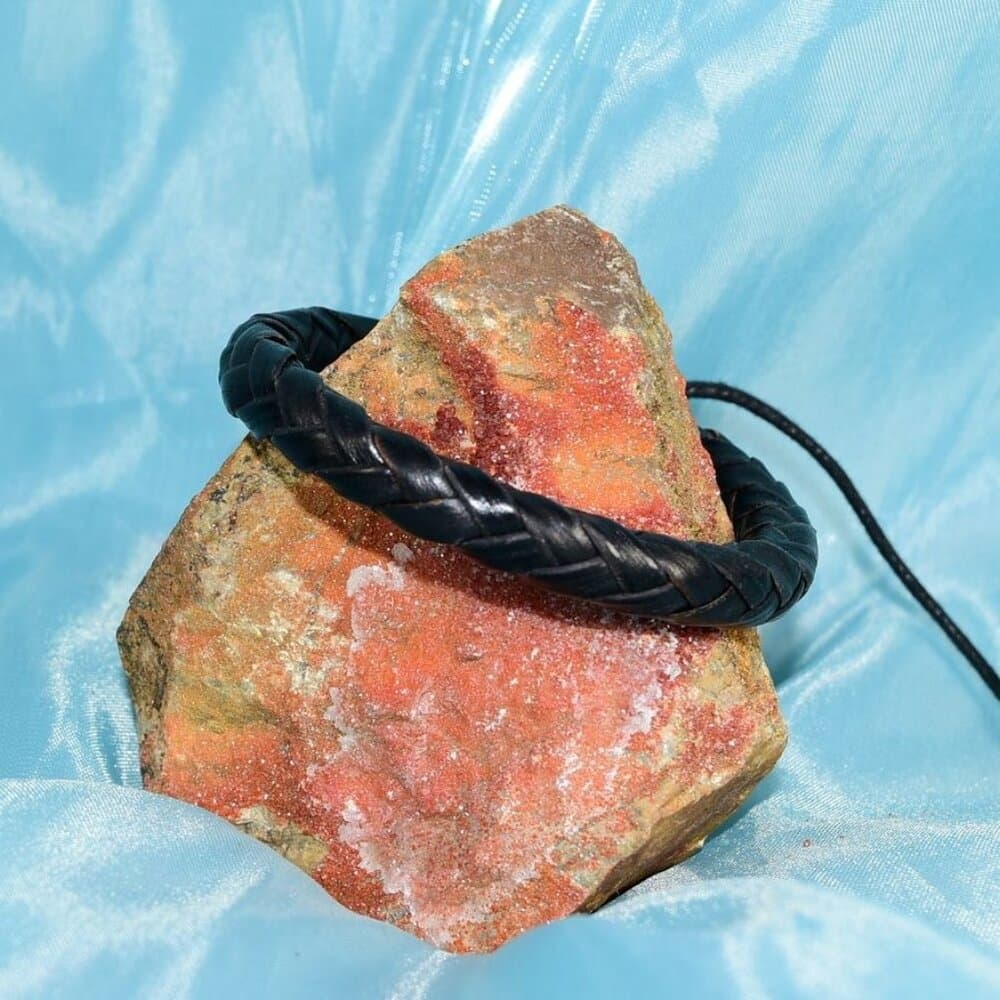 Jonah Lee Mens Leather Rope Herringbone Braided Bracelet Black Gift Boxed - Thumbnail 9