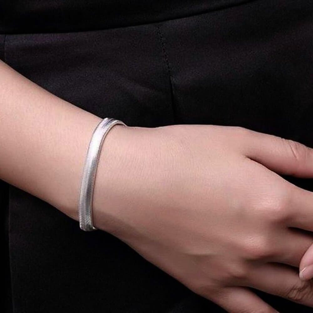 Emberlie Ella 925 Sterling Silver Plated Serpent Chain Necklace Gift Boxed - Thumbnail 3