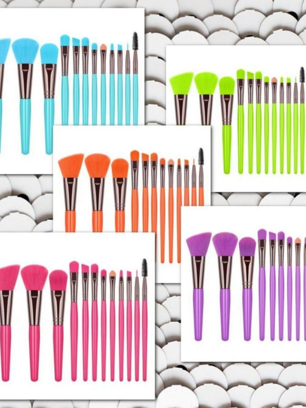 Ellie Anna 12 Piece Makeup Brush Set Smooth Scene Purple Gift Packaged - Thumbnail 2