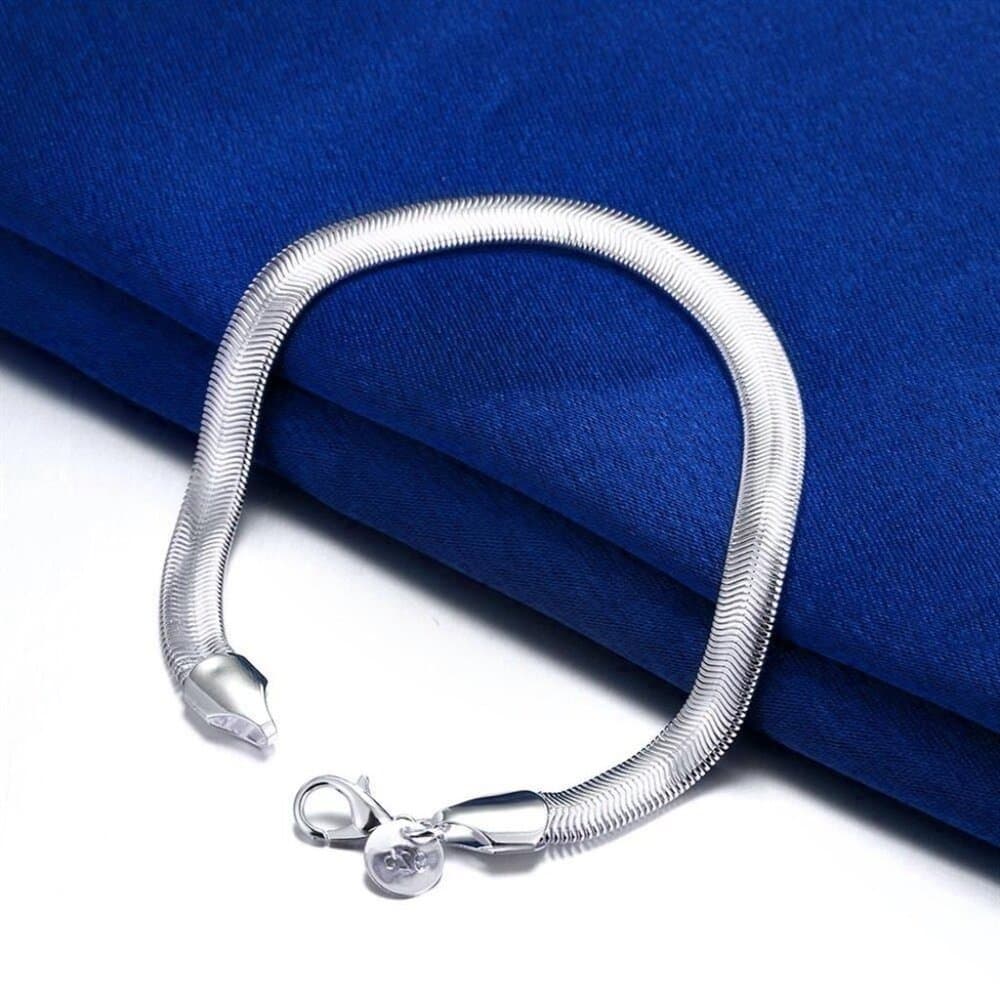 Emberlie Ella 925 Sterling Silver Plated Serpent Chain Bracelet Gift Boxed - Thumbnail 8
