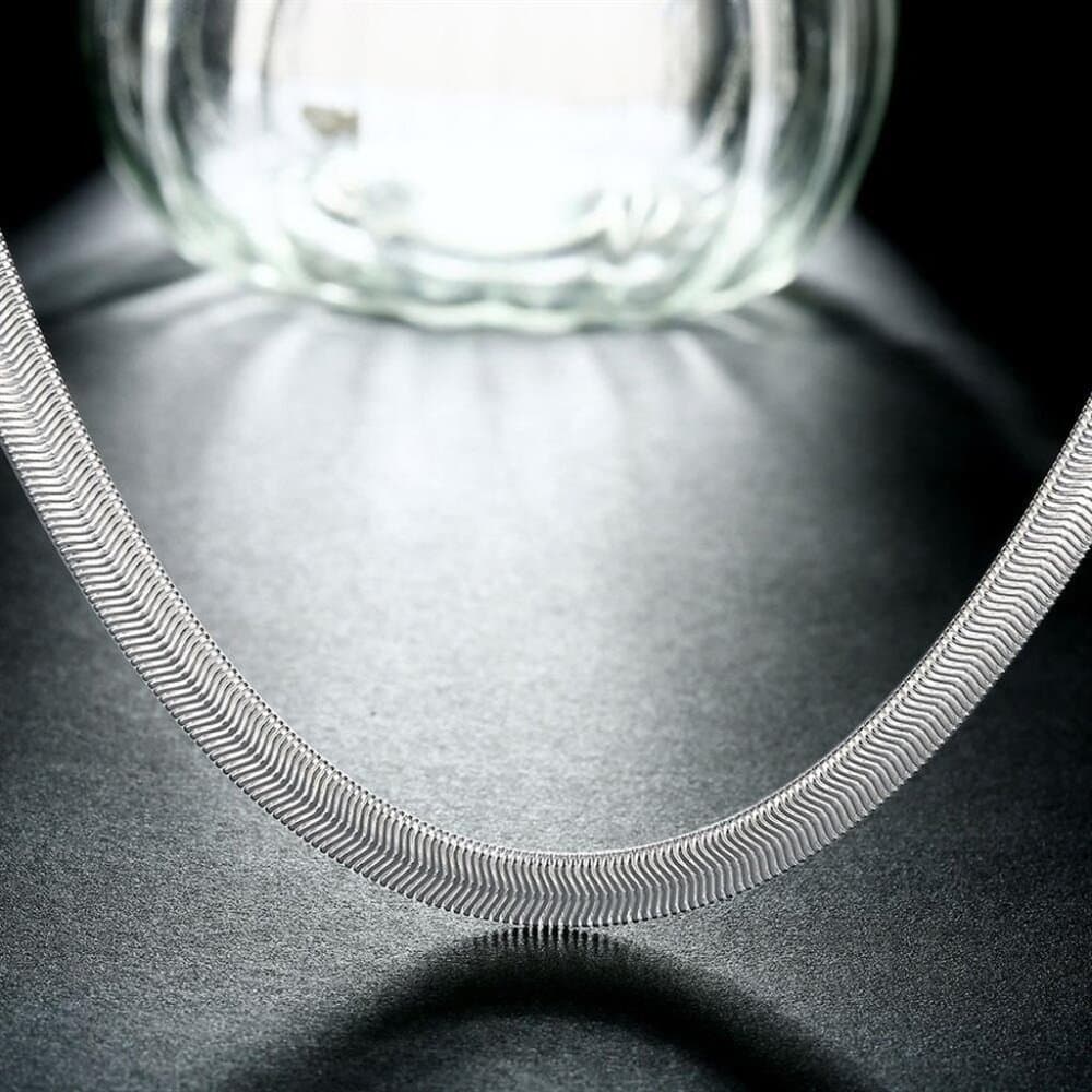 Emberlie Ella 925 Sterling Silver Plated Serpent Chain Necklace Gift Boxed - Thumbnail 2
