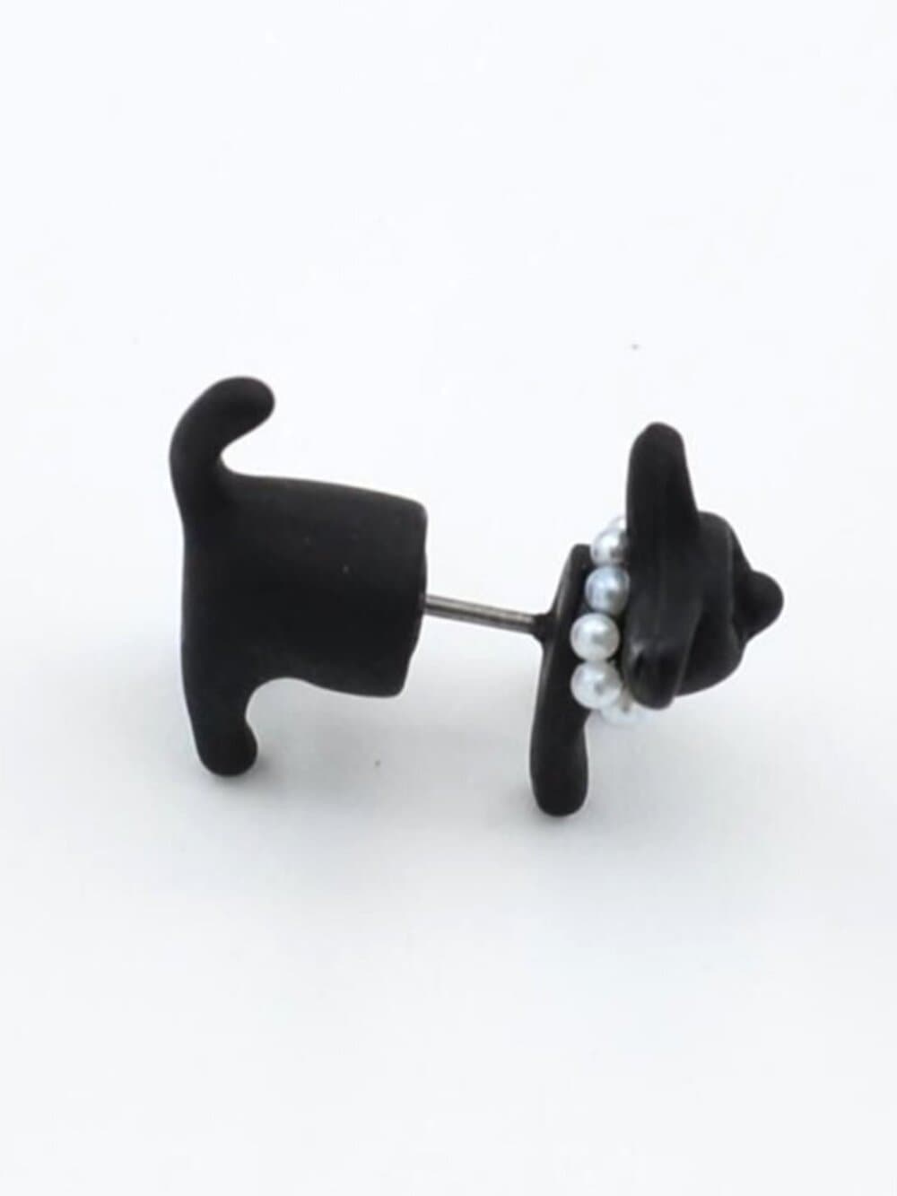 Deb Dee Dee Cutie Black Cat 3D Kitty Earrings Gift Packaged - Thumbnail 3