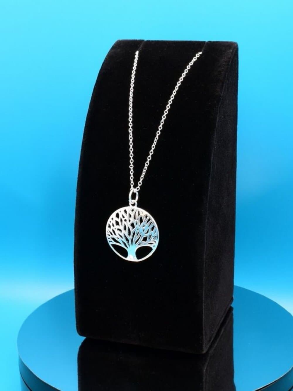 Destinelle Filigree 925 Sterling Silver Tree of Life Necklace Earrings Gift Set - Thumbnail 5