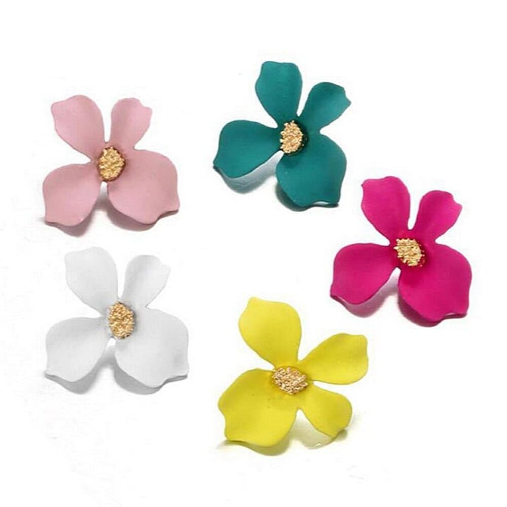 Collette Blooms Flower Petal Stud Earrings Sweet Yellow Gift Packaged - Thumbnail 2