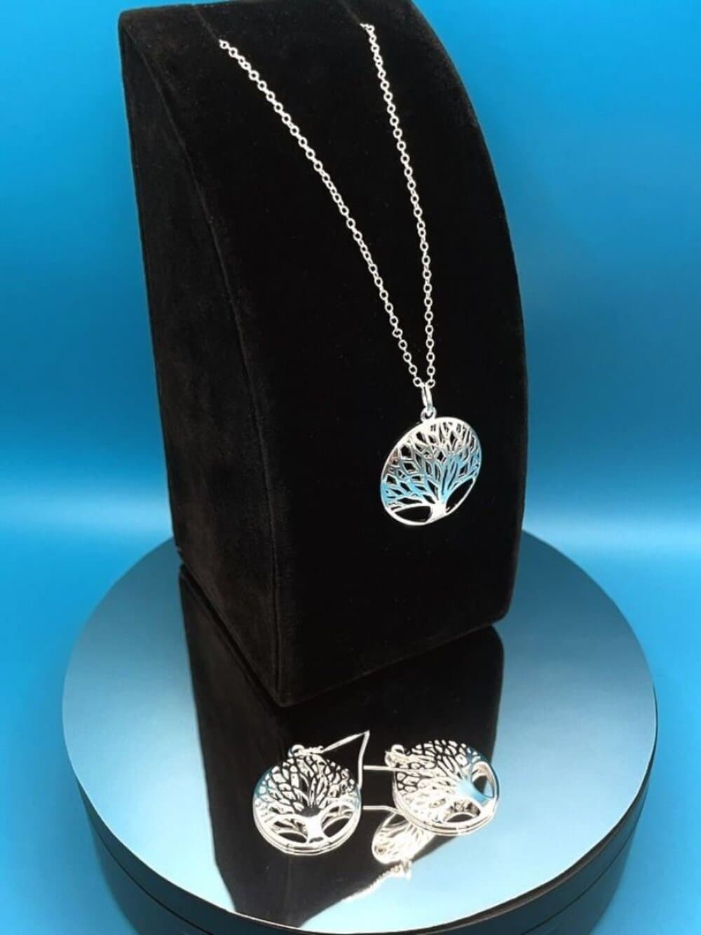 Destinelle Filigree Tree of Life 925 Sterling Silver Earrings Gift Packaged - Thumbnail 3