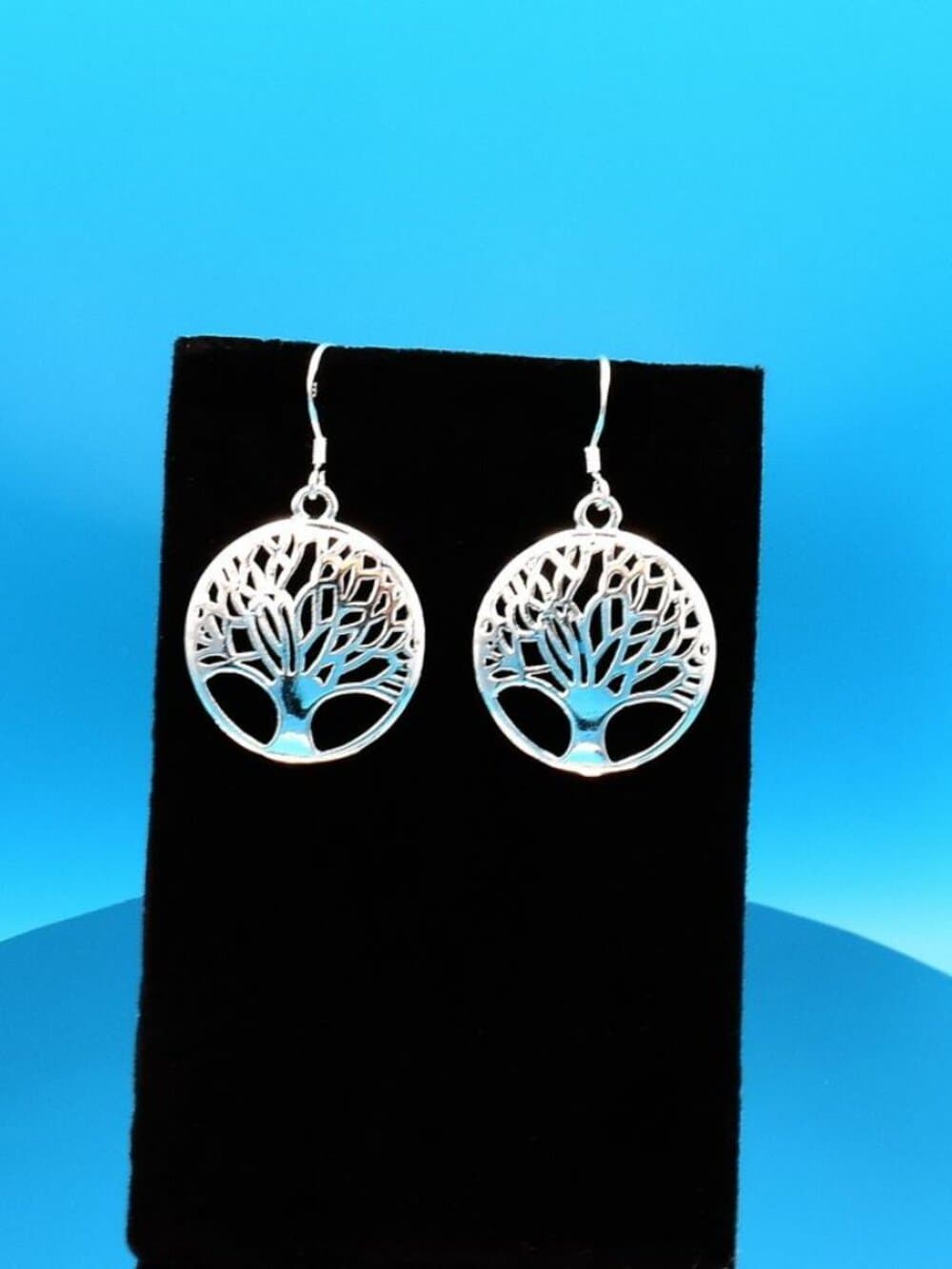 Destinelle Filigree Tree of Life 925 Sterling Silver Earrings Gift Packaged - Thumbnail 5