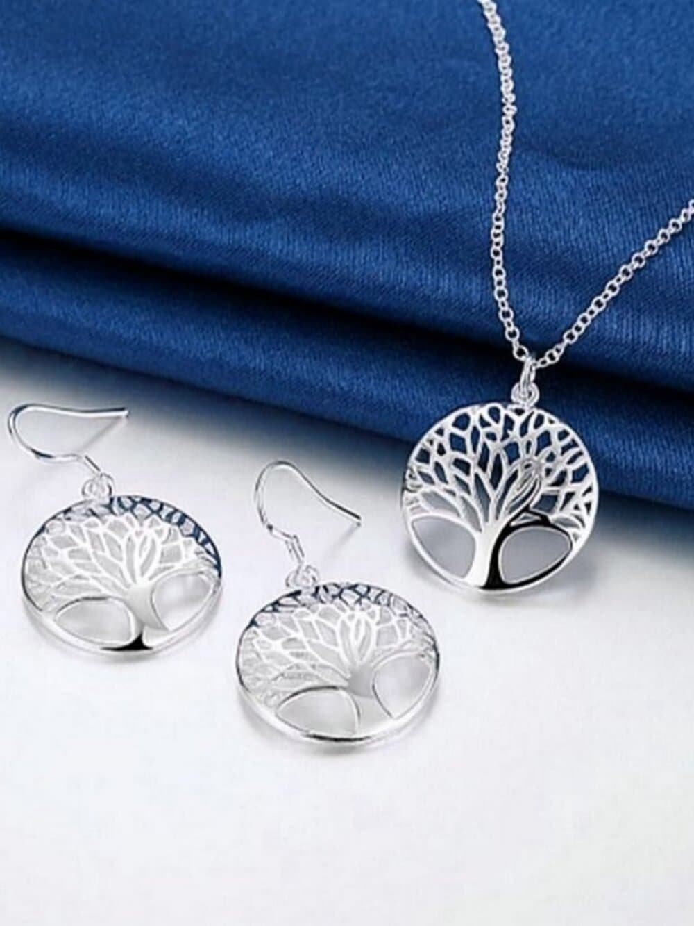 Destinelle Filigree 925 Sterling Silver Tree of Life Necklace Gift Packaged - Thumbnail 4