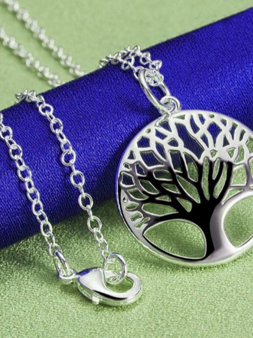 Destinelle Filigree 925 Sterling Silver Tree of Life Necklace Gift Packaged - Thumbnail 3