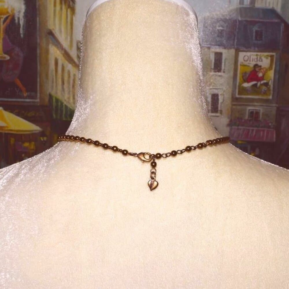 Bronze Rhombus Shaped Drop Bead Necklace Caroline C Estate Collection Gift Boxed - Thumbnail 8
