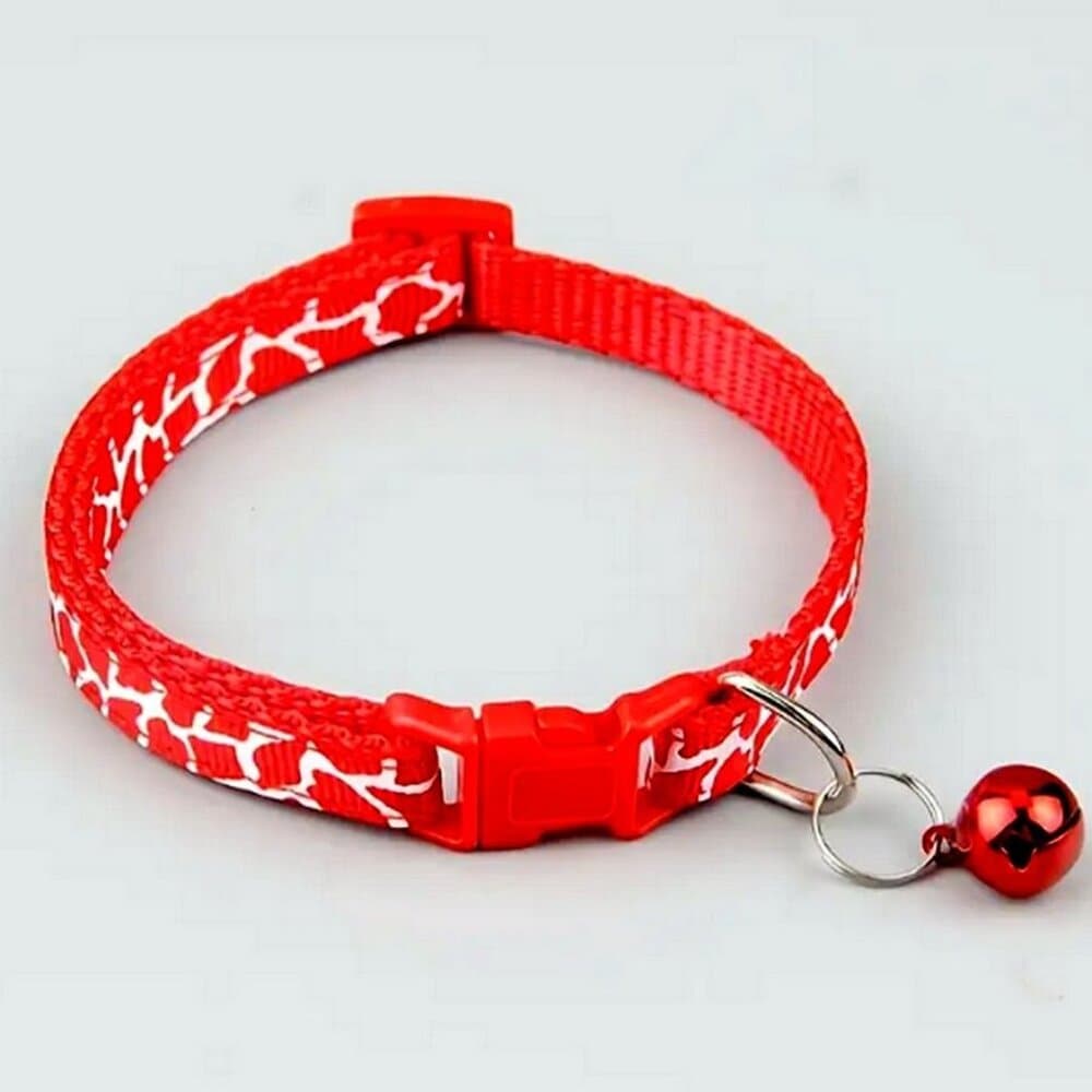 Belen Kutest Red Giraffe Pattern Cat Collar with Bell and Toys Gift Package - Thumbnail 5
