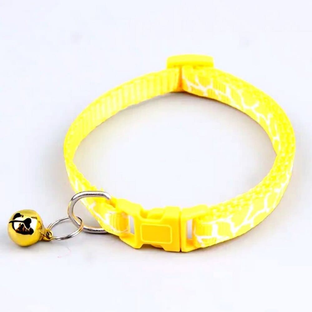 Belen Kutest Yellow Giraffe Pattern Cat Collar with Bell and Toys Gift Package - Thumbnail 2