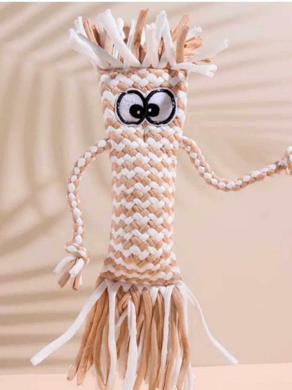 Bella Jaxony Soft Brown Fringed Squeaky Funny Character Three Toy Gift Packaged - Thumbnail 5