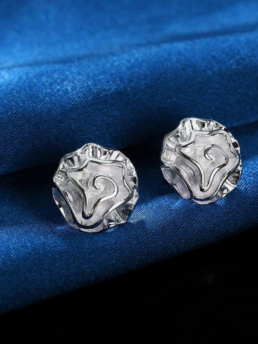 Alisha Cupcake Dreams Abstract Flower Design Sterling Silver Jewelry Set Gift - Thumbnail 3