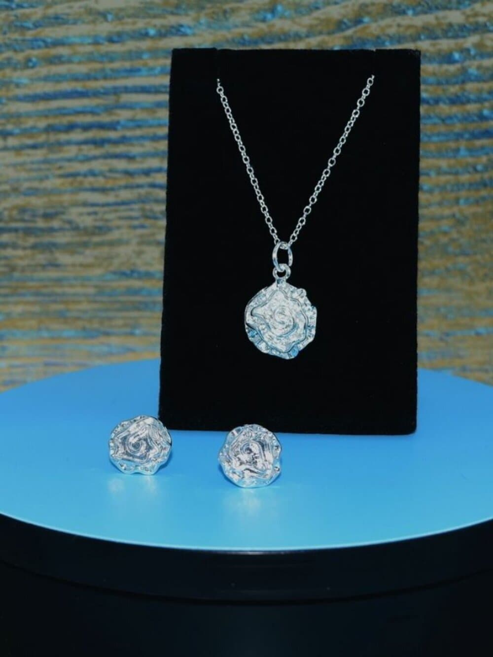 Alisha Cupcake Dreams Abstract Flower Art Sterling Silver Necklace Gift Packaged - Thumbnail 5