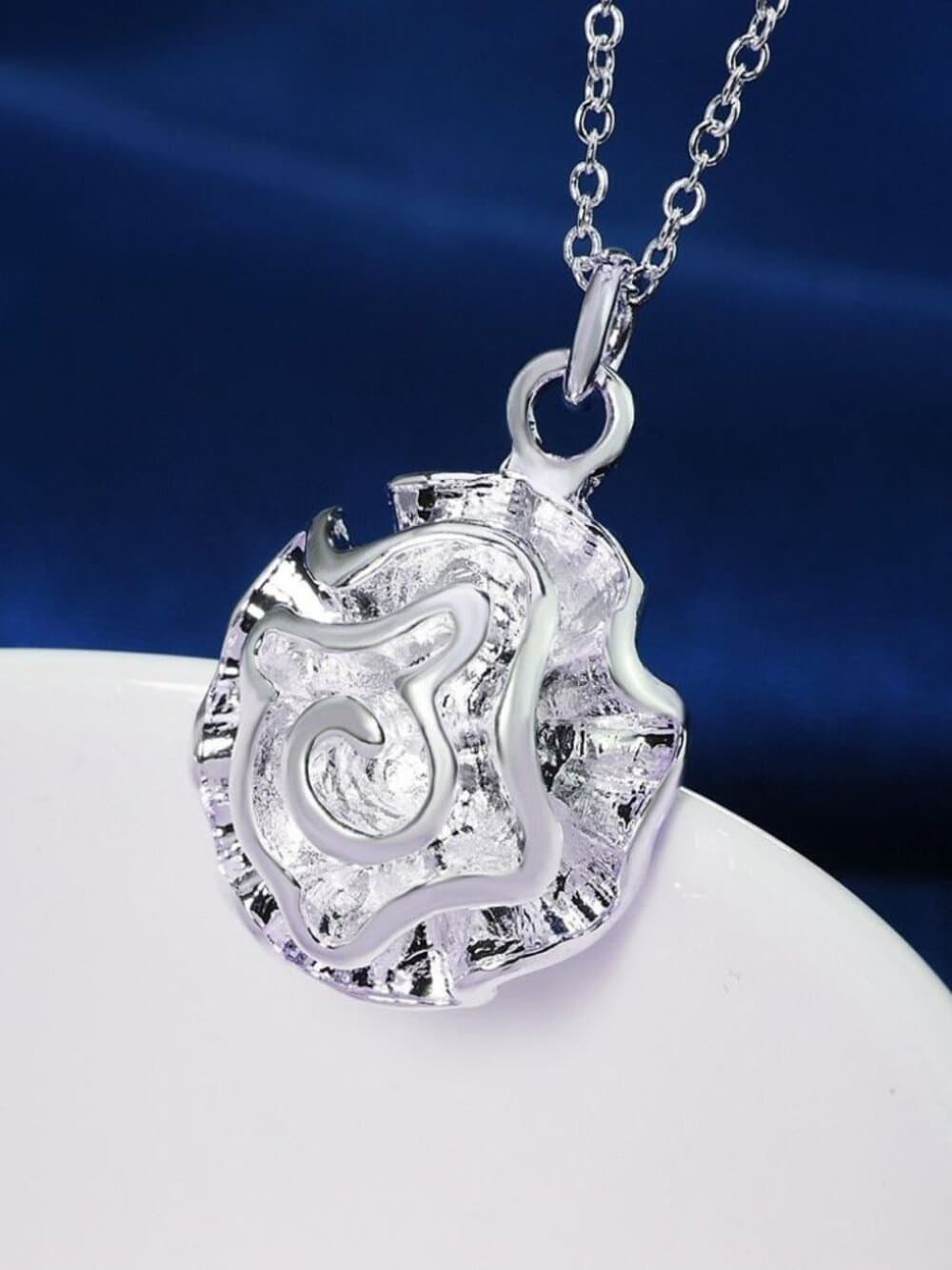 Alisha Cupcake Dreams Abstract Flower Art Sterling Silver Necklace Gift Packaged - Thumbnail 4