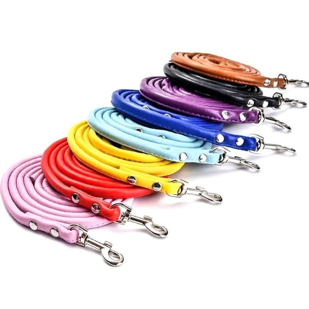 Xander Rey Red Leather Dog Leash Gift Packaged - Thumbnail 2