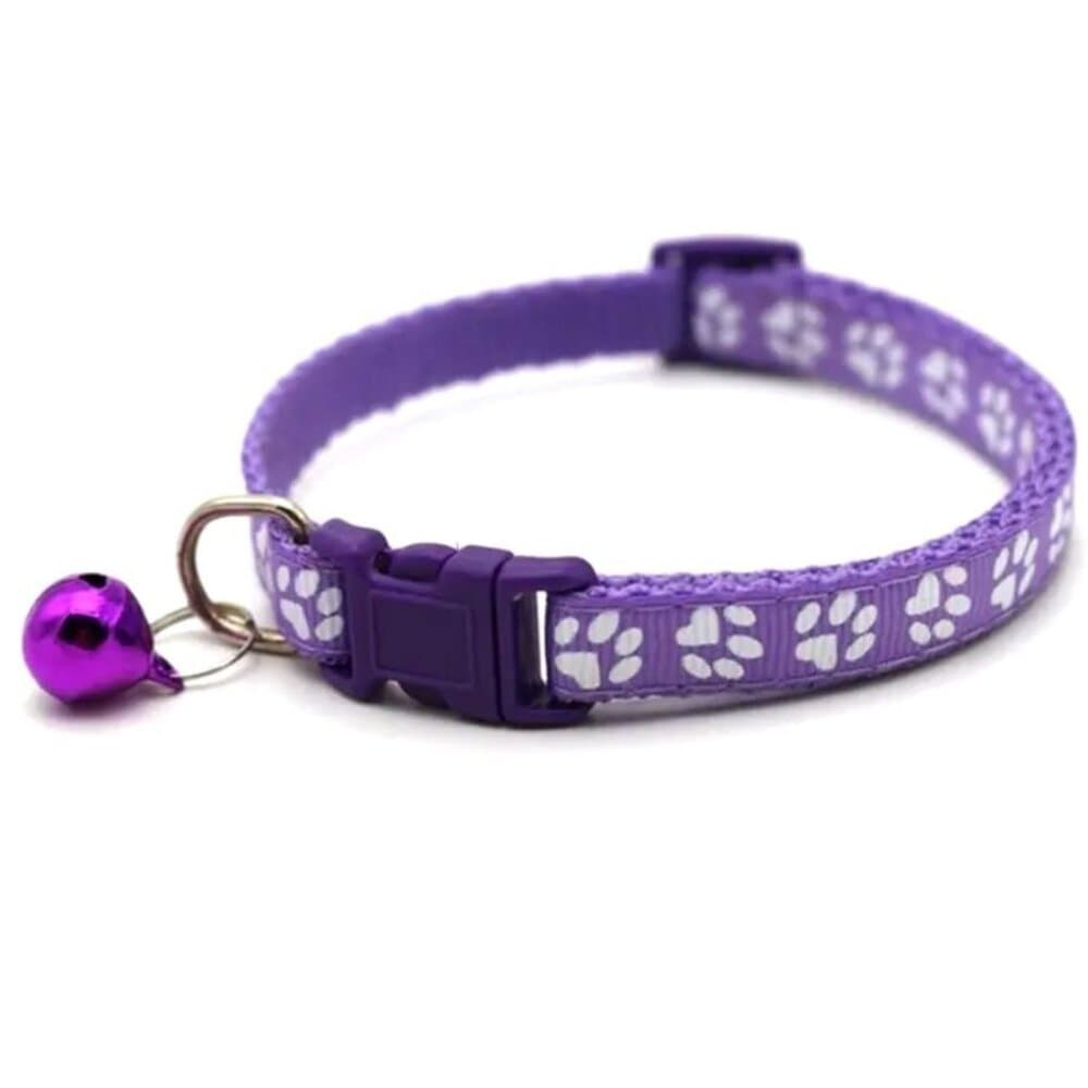 Sweet Heart Paw Print Purple Cat Collar with Bell and Toys Gift Package - Thumbnail 5
