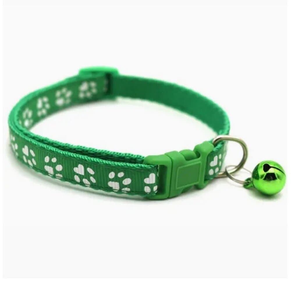 Sweet Heart Paw Print Green Cat Collar with Bell and Toys Gift Package - Thumbnail 2