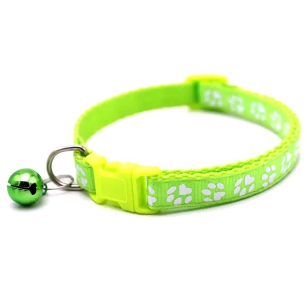 Sweet Heart Paw Print Lime Green Cat Collar with Bell and Toys Gift Package - Thumbnail 5