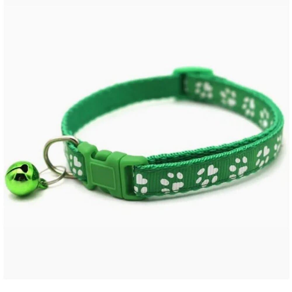Sweet Heart Paw Print Green Cat Collar with Bell and Toys Gift Package - Thumbnail 5