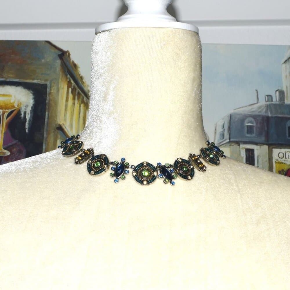 Multiple Medallion Bead Necklace Caroline C. Estate Collection Gift Packaged - Thumbnail 3