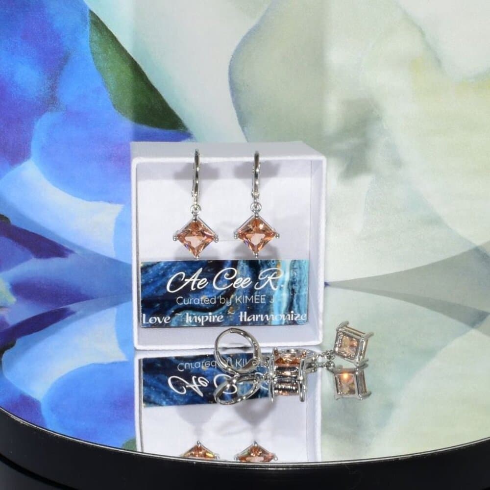 Mia Sincerity Simulated Ceylon Topaz 925 Sterling Silver Earrings Gift Boxed - Thumbnail 8