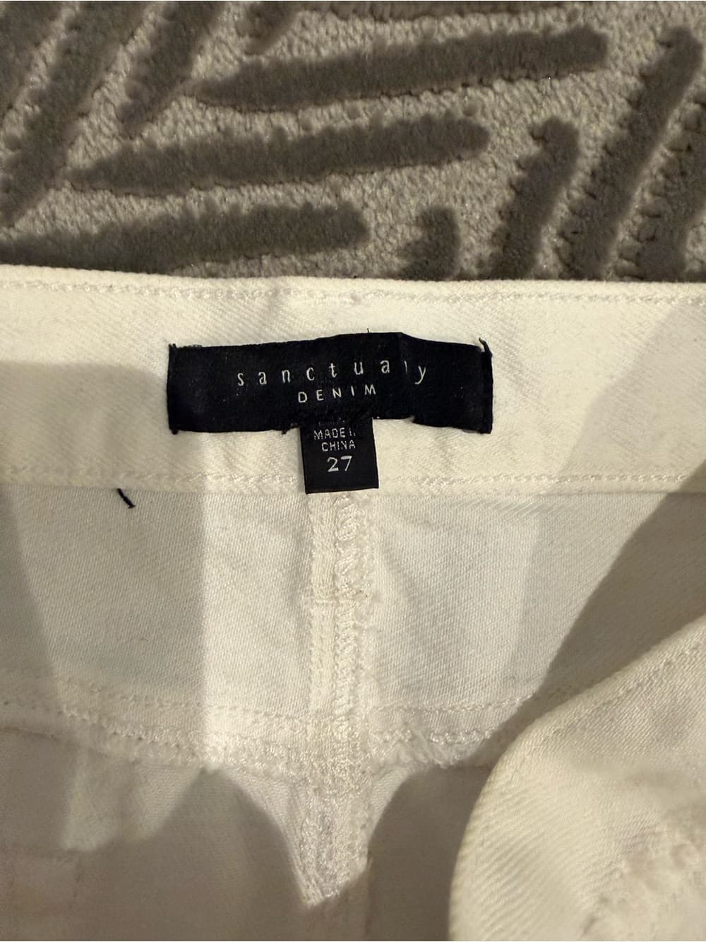 Sanctuary White Distressed Denim Mini Skirt - Thumbnail 5