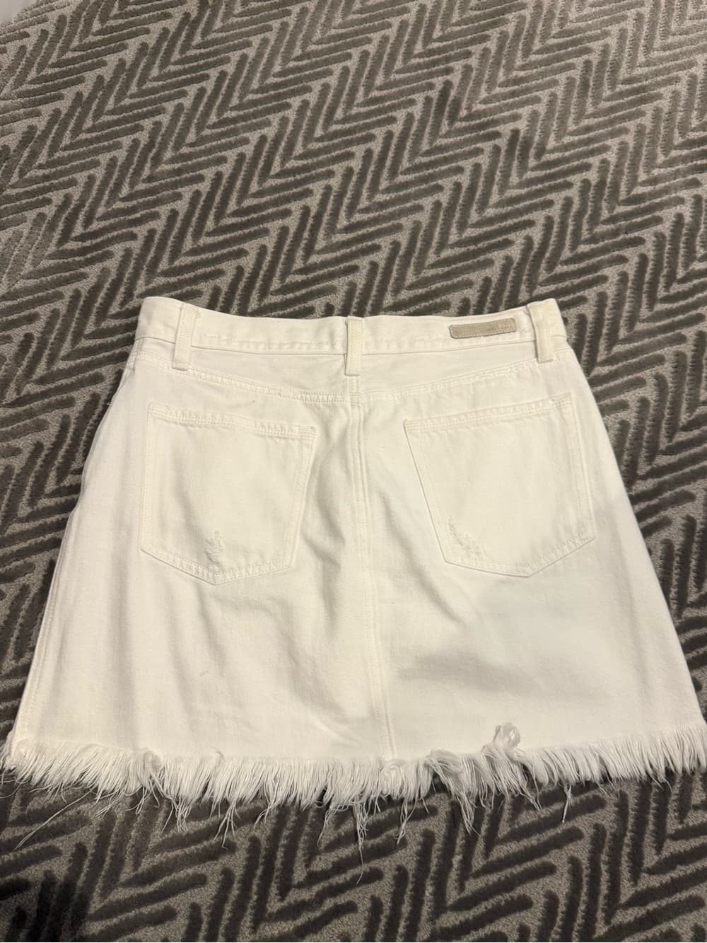 Sanctuary White Distressed Denim Mini Skirt - Thumbnail 6
