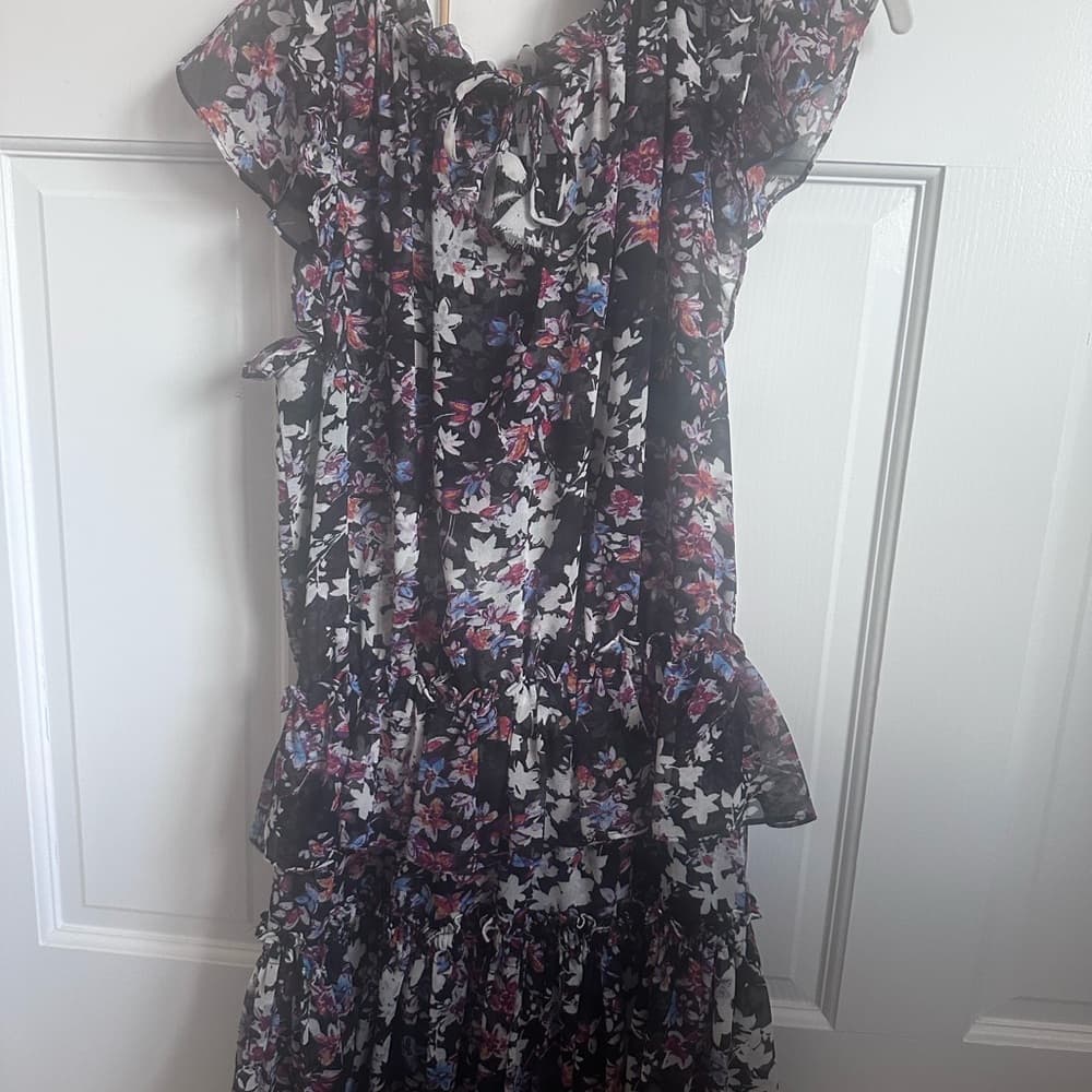 MISA Los Angeles Floral Ruffle Dress - Thumbnail 3