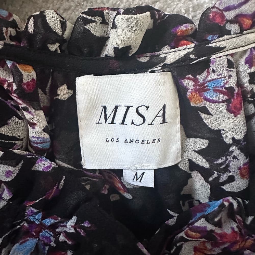 MISA Los Angeles Floral Ruffle Dress - Thumbnail 8