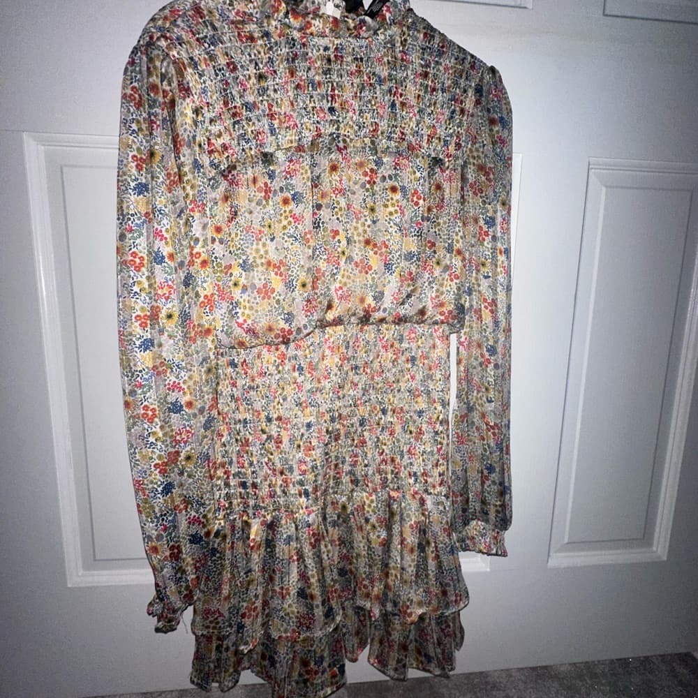 Floral Long-Sleeve Dress by Aqua - Thumbnail 3