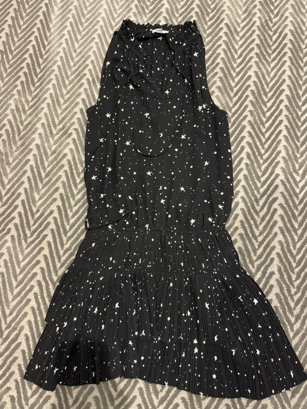Current Air Black and White Star Halter Mini Dress - Thumbnail 2