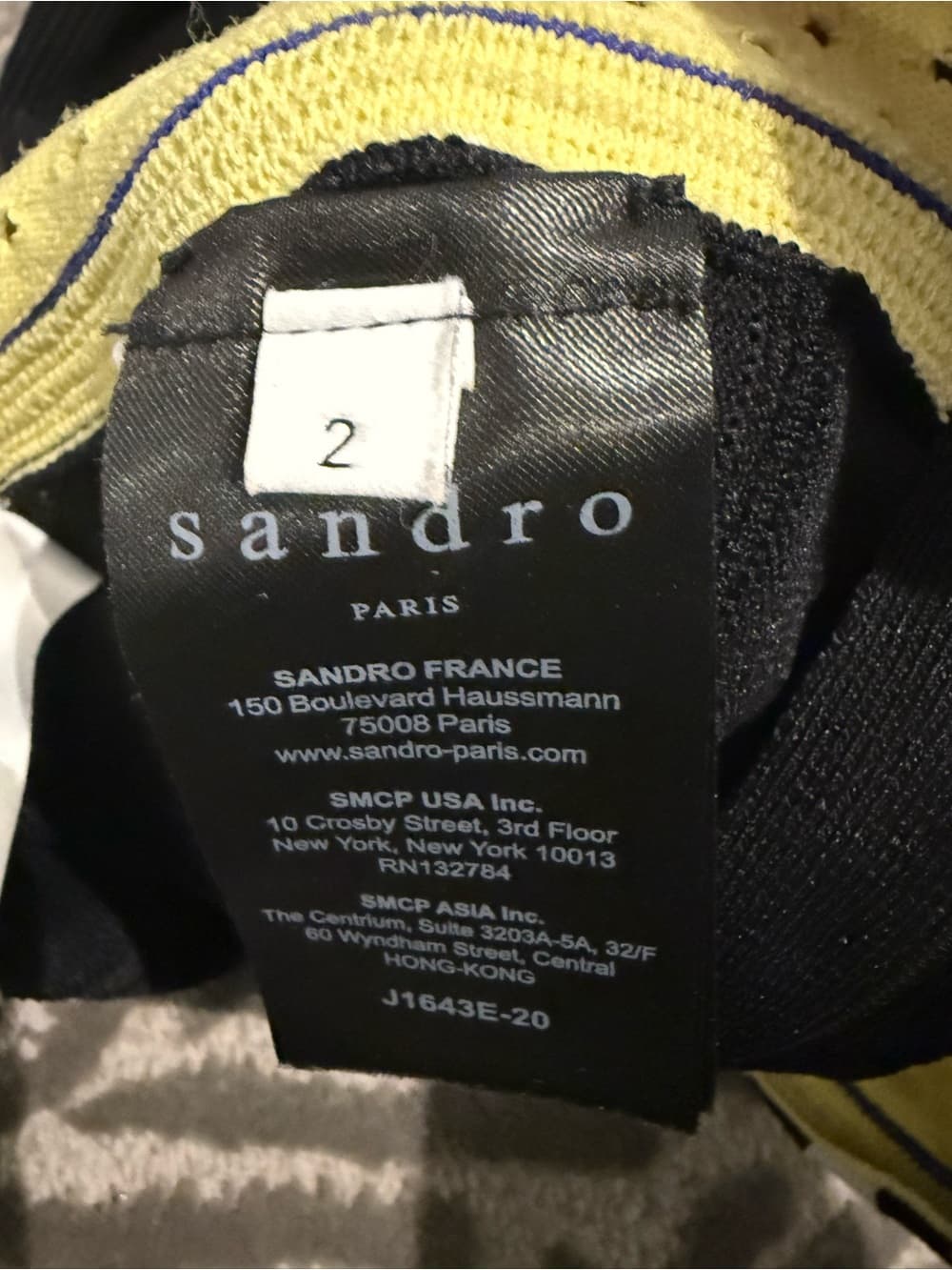 Sandro Black Mini Skirt with Yellow Trim - Thumbnail 6