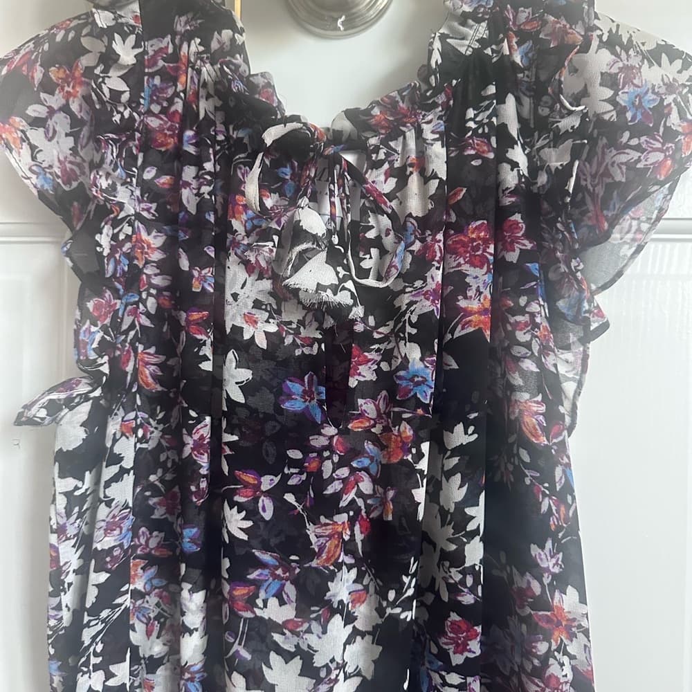 MISA Los Angeles Floral Ruffle Dress - Thumbnail 6