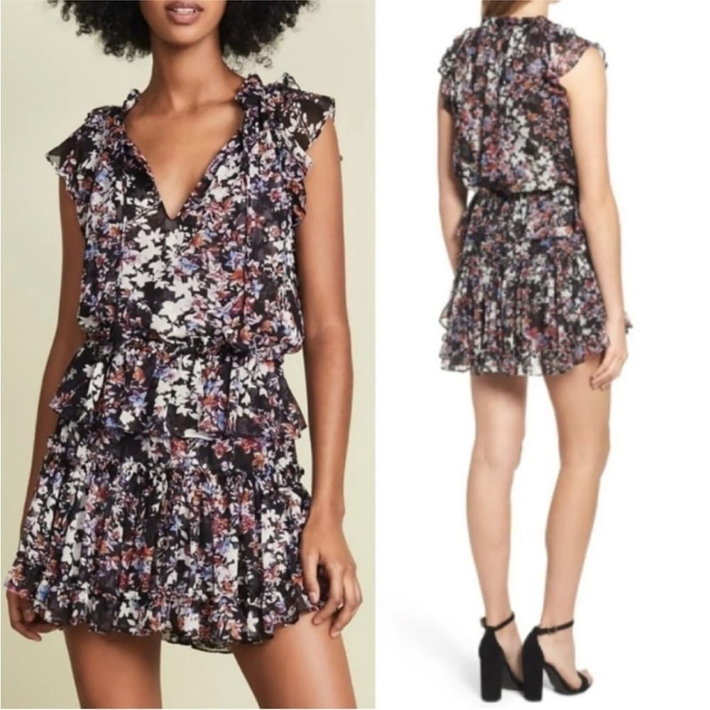 MISA Los Angeles Floral Ruffle Dress - Thumbnail 2