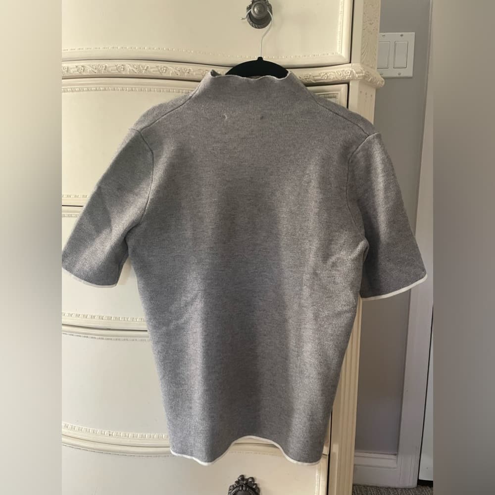 Zara Knit Short Sleeve Sweater Size M - Thumbnail 7