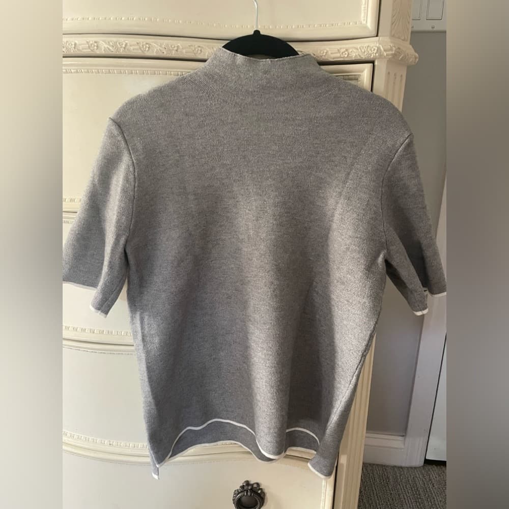 Zara Knit Short Sleeve Sweater Size M - Thumbnail 6