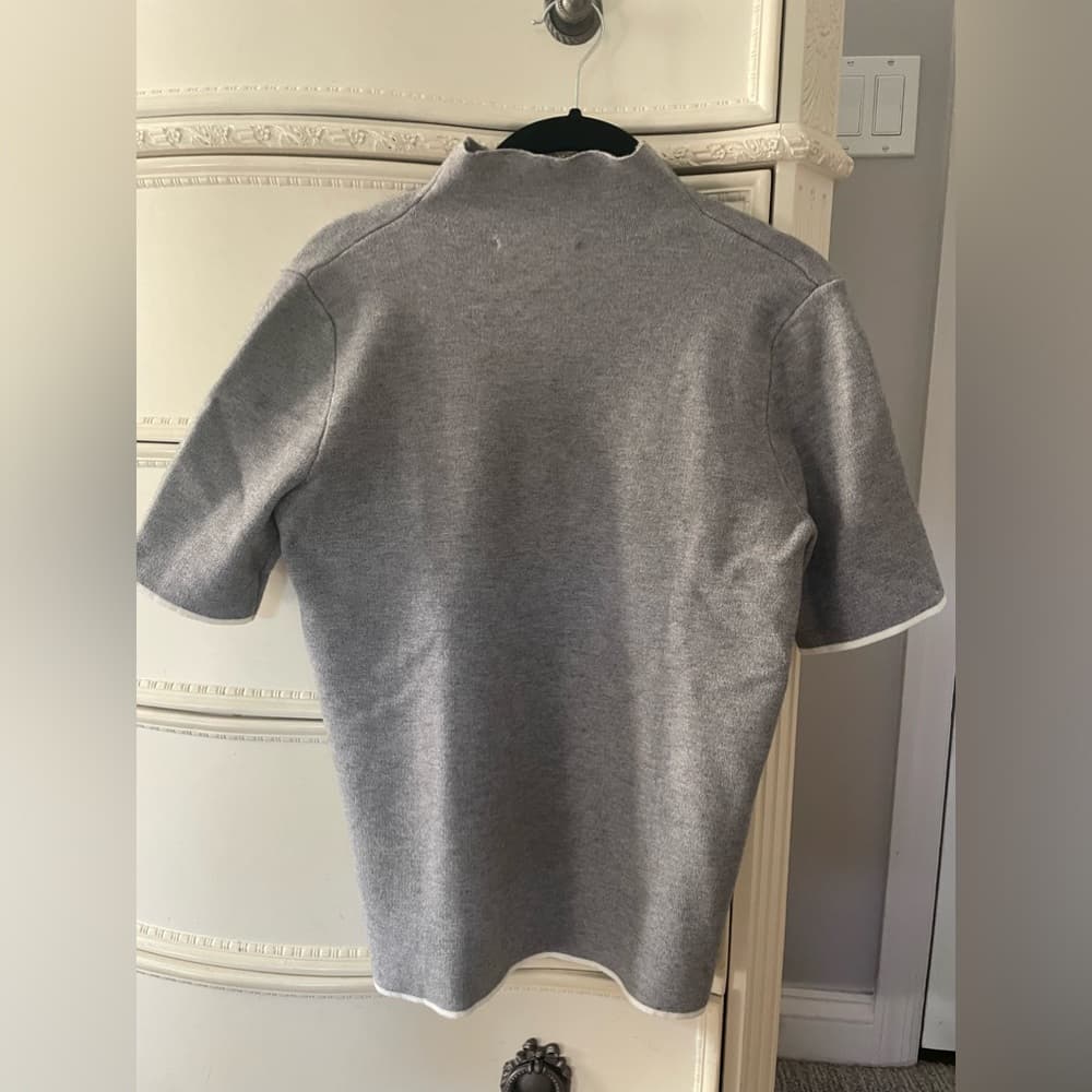 Zara Knit Short Sleeve Sweater Size M - Thumbnail 4