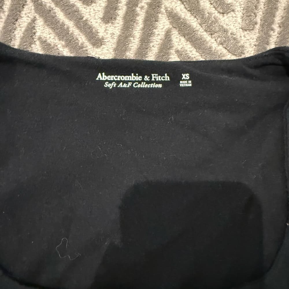 Abercrombie & Fitch Black Scoop Neck Bodysuit - Soft A&F Collection - Thumbnail 3