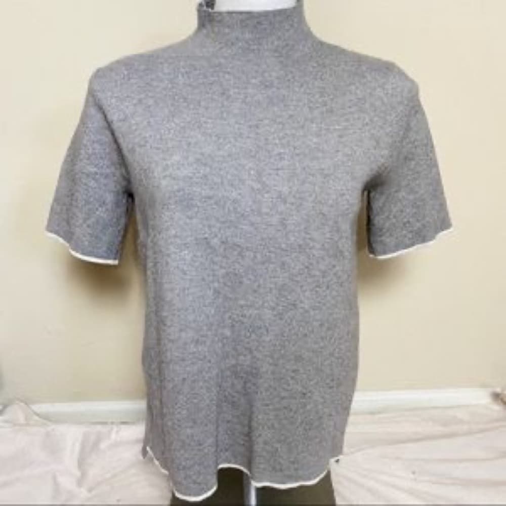 Zara Knit Short Sleeve Sweater Size M - Thumbnail 8