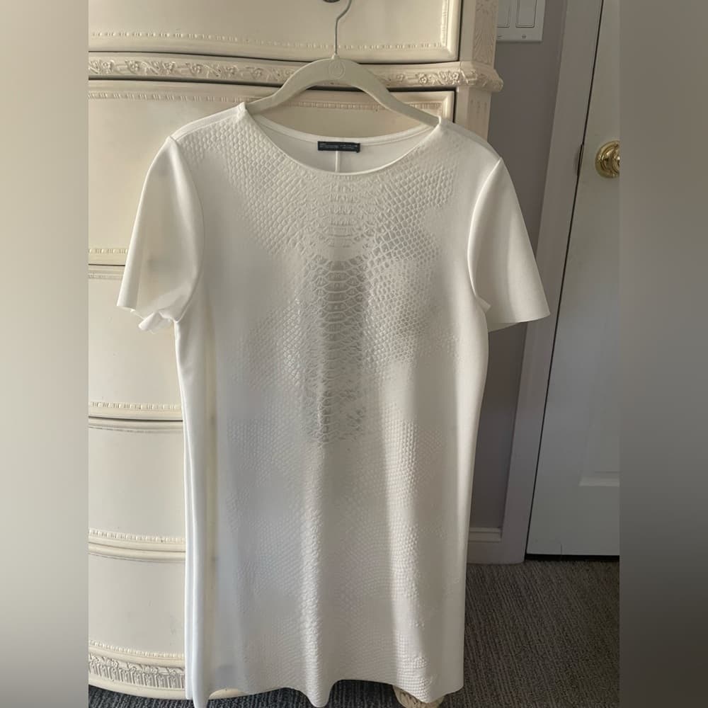 ZARA white snake print dress - Thumbnail 2